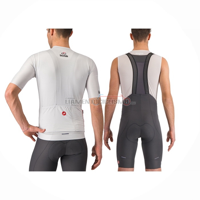 2024 Abbigliamento Ciclismo Giro d'Italia Argentato Manica Corta e Salopette